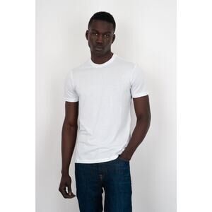 Majestic Filatures Basic T-Shirt Mens Medium Supima Cotton White Short Sleeve